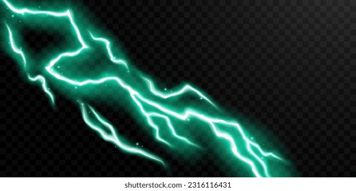 lightning light effect background realistic flash with lightning electric explosion vector illustration