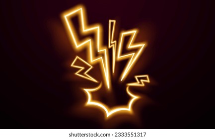 lightning light effect background realistic flash with lightning electric explosion vector illustration