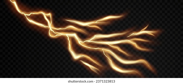 lightning light effect background realistic flash with lightning electric explosion vector illustration