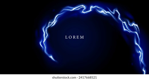 lightning light effect background realistic flash with lightning electric explosion vector illustration