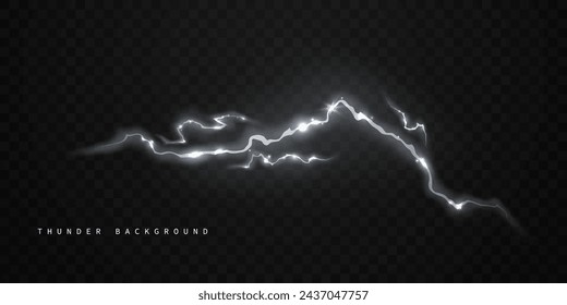 Blitz Lichteffekt Hintergrund realistischer Blitz mit Blitz Elektrische Explosion Vektor-Illustration