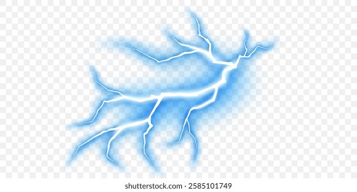 lightning light effect background realistic flash with lightning electric explosion vector illustration