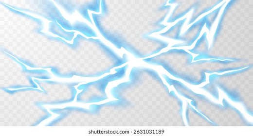 lightning light effect background realistic flash with lightning electric explosion vector illustration