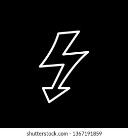 Lightning line icon