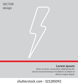 Lightning line icon