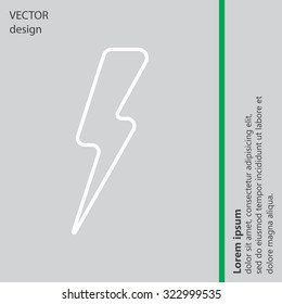 Lightning line icon