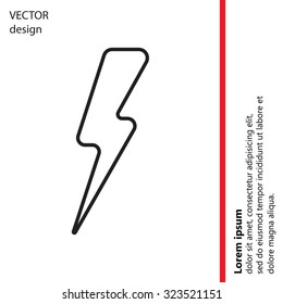 Lightning line icon