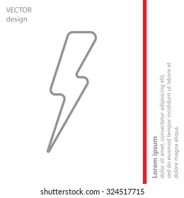 Lightning line icon