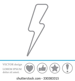 Lightning line icon