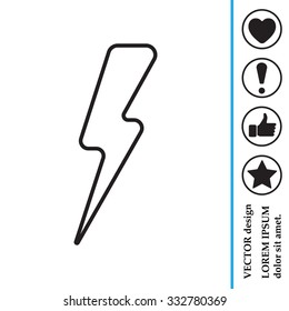 Lightning line icon