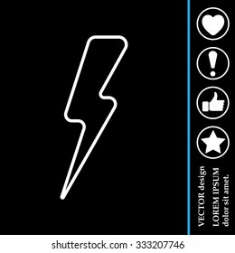 Lightning line icon