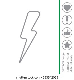 Lightning line icon
