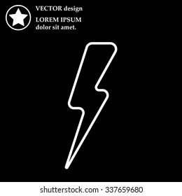 Lightning line icon