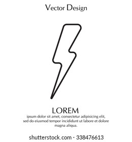 Lightning line icon