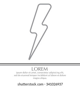Lightning line icon