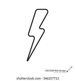 Lightning line icon