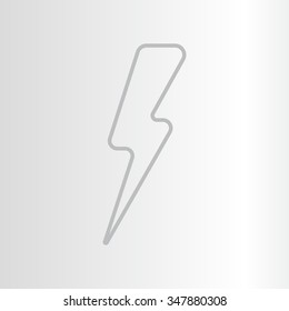 Lightning line icon