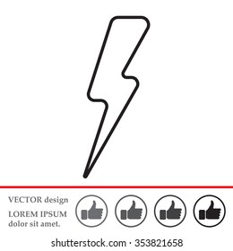 Lightning line icon