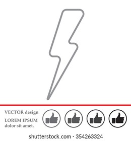 Lightning line icon