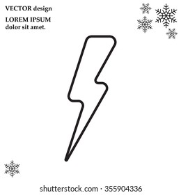Lightning line icon