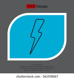 Lightning line icon