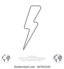 Lightning line icon