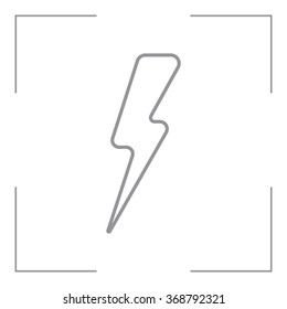 Lightning line icon