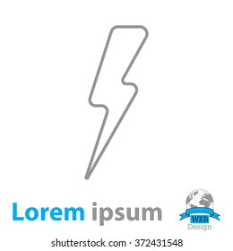 Lightning line icon