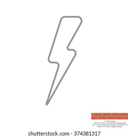 Lightning line icon