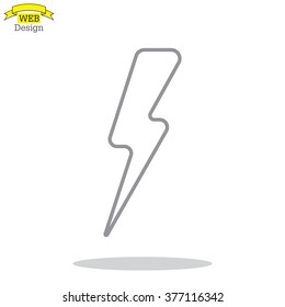 Lightning line icon