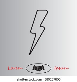 Lightning line icon