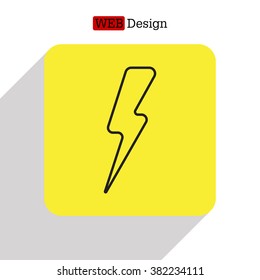 Lightning line icon