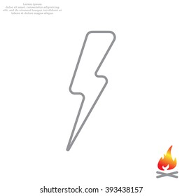 Lightning line icon