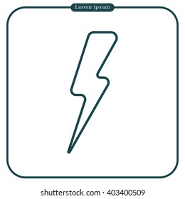 Lightning line icon