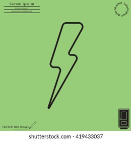 Lightning line icon
