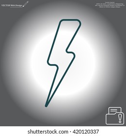 Lightning line icon