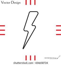 Lightning line icon