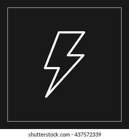 lightning line icon