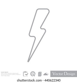 Lightning line icon