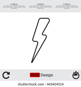 Lightning line icon