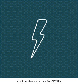 Lightning line icon