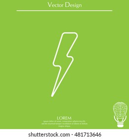 Lightning line icon