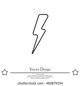 Lightning line icon