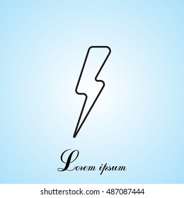 Lightning line icon