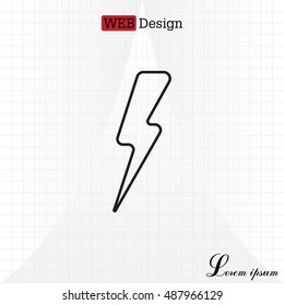 Lightning line icon