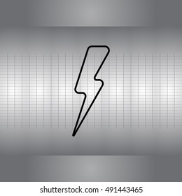 Lightning line icon
