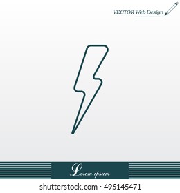 Lightning line icon