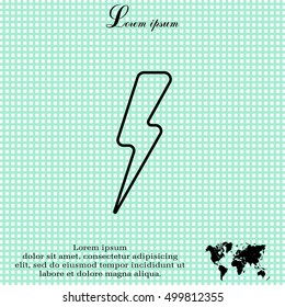 Lightning line icon