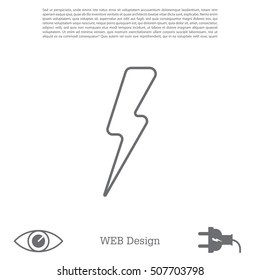 Lightning line icon