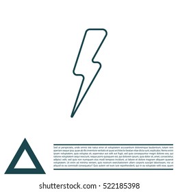 Lightning line icon